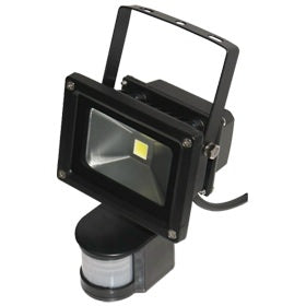 20 Watt marine flood light with PIR motion sensor.  Stainless steel bracket and fasteners. Built for use with 12 volt dc systems.