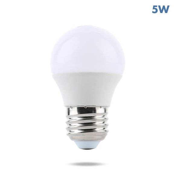 5 Watt 12V DC LED Light Bulb E26 G50S has a frosted globe and a corrosion resistant copper/chrome base. The bulb is slightly smaller than a standard household light bulb.