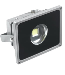 30W LED Flood Light 90 Degree 110/240VAC - grey housing with black covering the front glass to limit beam angle to 90 degrees