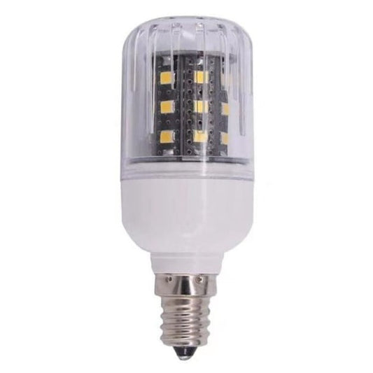 12 volt DC 3 Wall LED Corn Bulb with E12 copper/chrome candelabra base