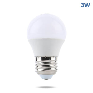 Watt-a-Light LED light bulb 3 Watt 32 volt DC frosted bulb and copper chrome base