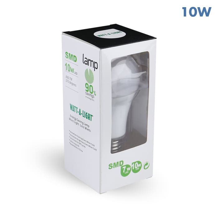 Watt-a-Light black white and green box with one 10 Watt LED bulb for 32 volt DC system 